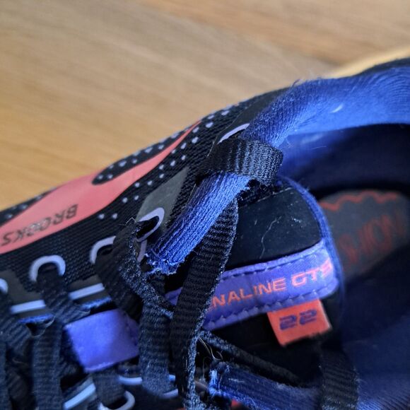 Brooks Adrenaline GTS 22 Womens 8.5 40 Medium Running Shoe Sneaker Black Purple - Picture 9 of 15